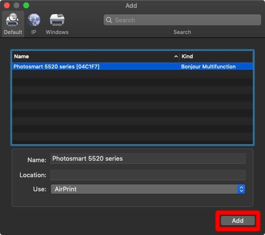 how to add a printer to mac