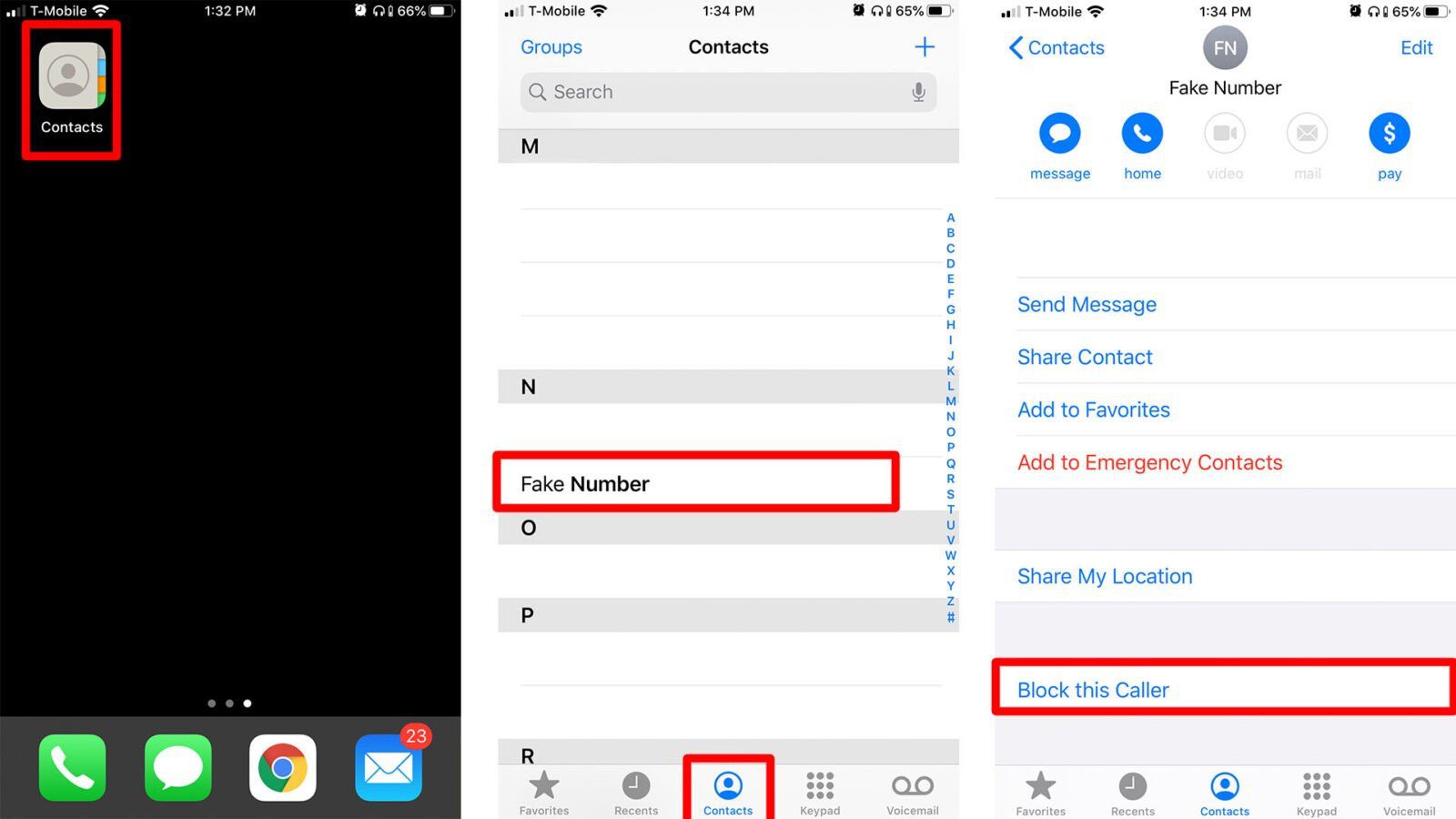 how to block a number on iphone