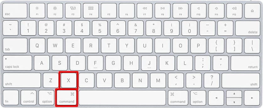 Cut Keyboard shortcut Mac 1