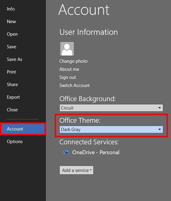 How to Turn Microsoft Office Dark