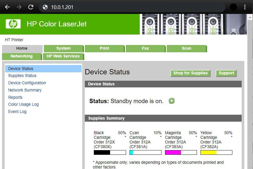 printer-webstie-ip-address