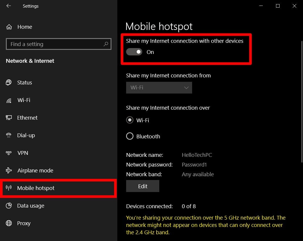 How to Set Up a Mobile Hotspot on a Windows PC