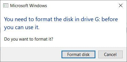 You need to format the disk