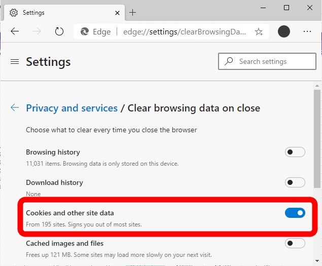 How to Clear Cookies on Microsoft Edge 