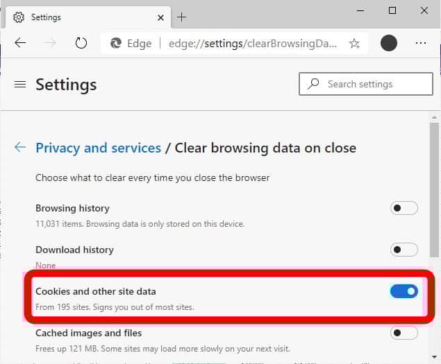 How to Clear Cookies on Microsoft Edge
