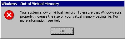 What Does “Low on Virtual Memory” Mean