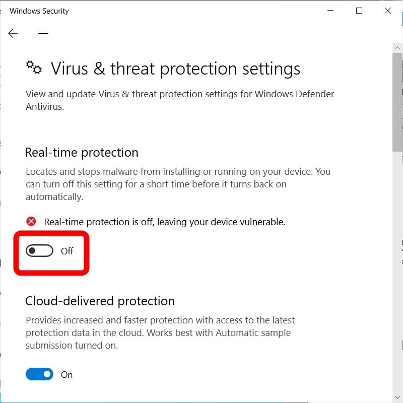 How to Disable Windows Defender Temporarily