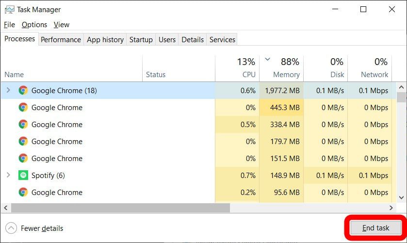 How to Force Quit on a Windows 10 PC Using Windows Task Manager