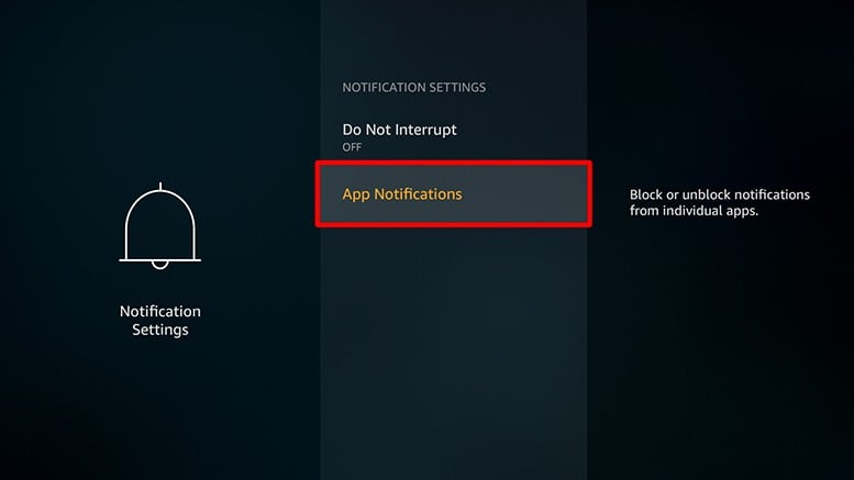 firestick notification settings app notifications