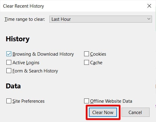 How To Clear History In Firefox