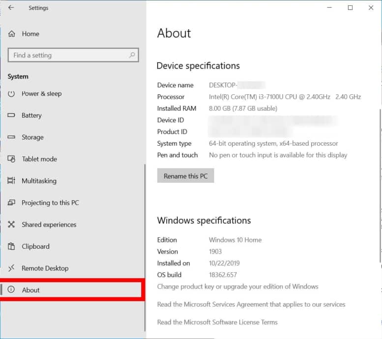 Nøgle Instrument T How to Check Computer Specs in Windows 10 : HelloTech How