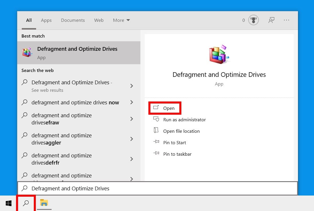 Defragment and Optimize Drives