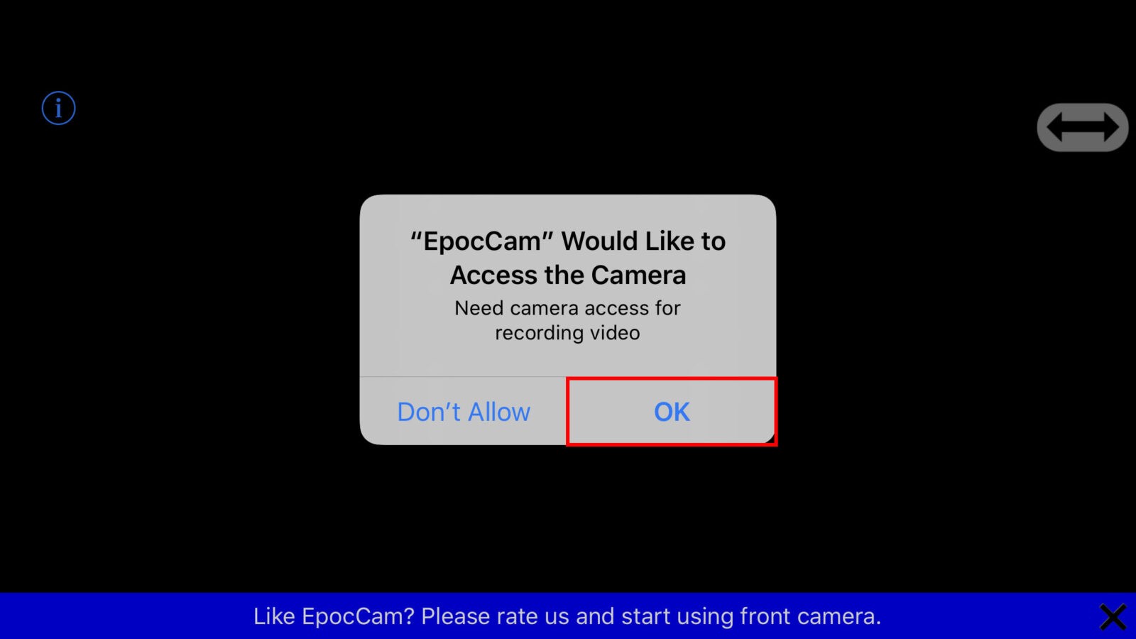 allow epoccam access
