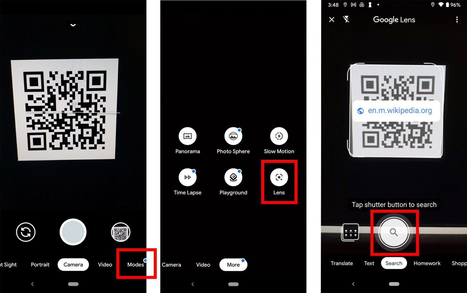 Scan QR codes on Camera from Google - Camera from Google Help