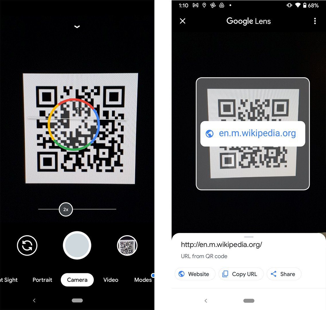 Scan QR codes on Camera from Google - Camera from Google Help