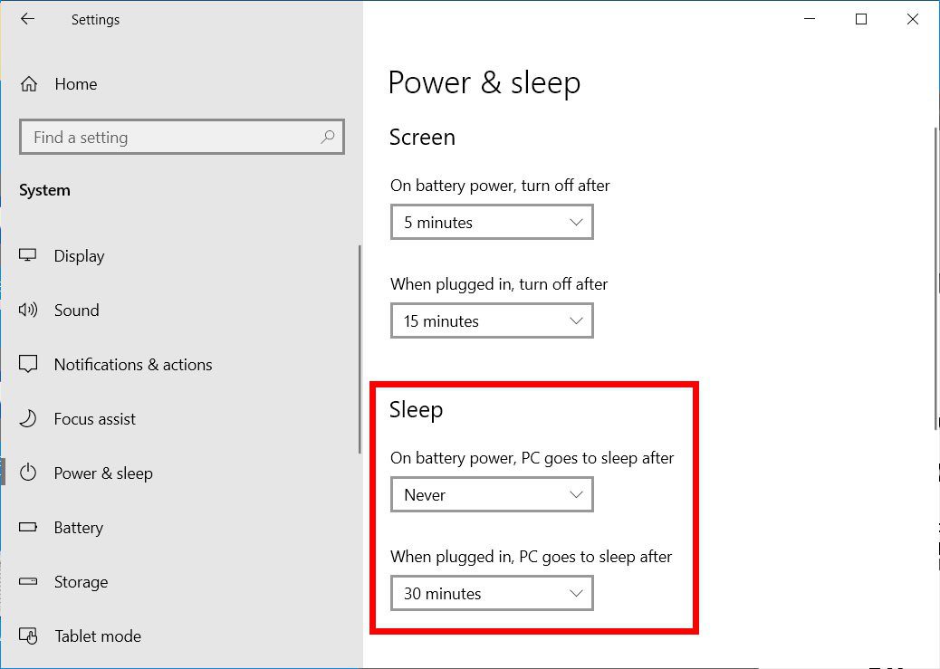 windows 10 turn off display vs sleep