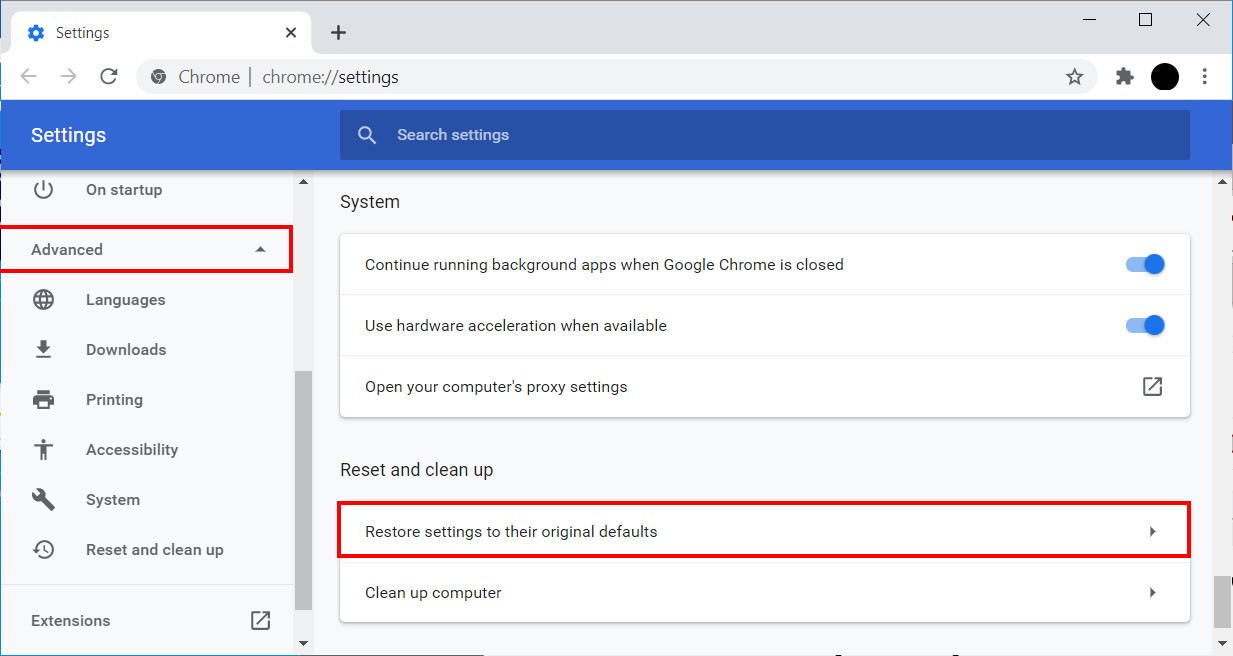 How to Reset Chrome Settings to Remove the Pornographic Virus Alert from Microsoft
