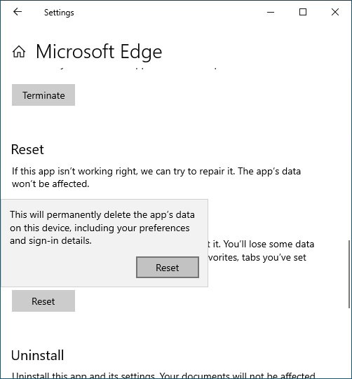 How to Reset Microsoft Edge Browser