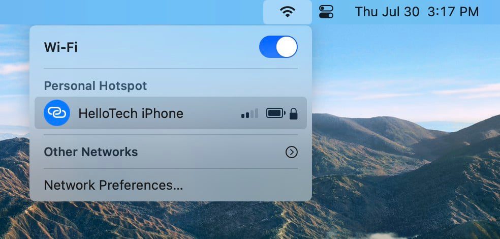 How to Connect to Your iPhone Hotspot via wifi