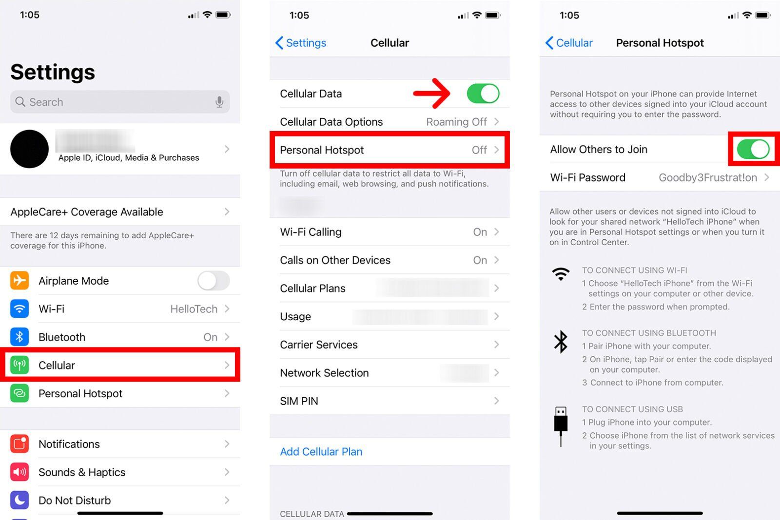 how to change my hotspot name iphone 11