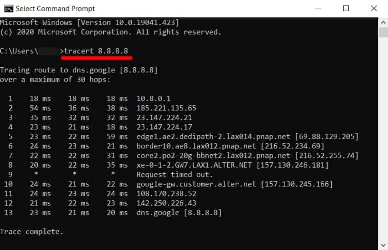 How to Run a Traceroute on a Windows 10 Computer