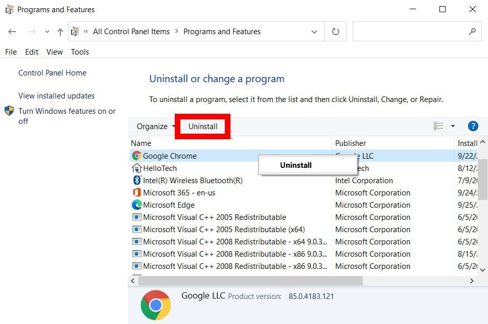 How to Uninstall Programs Through the Control Panel