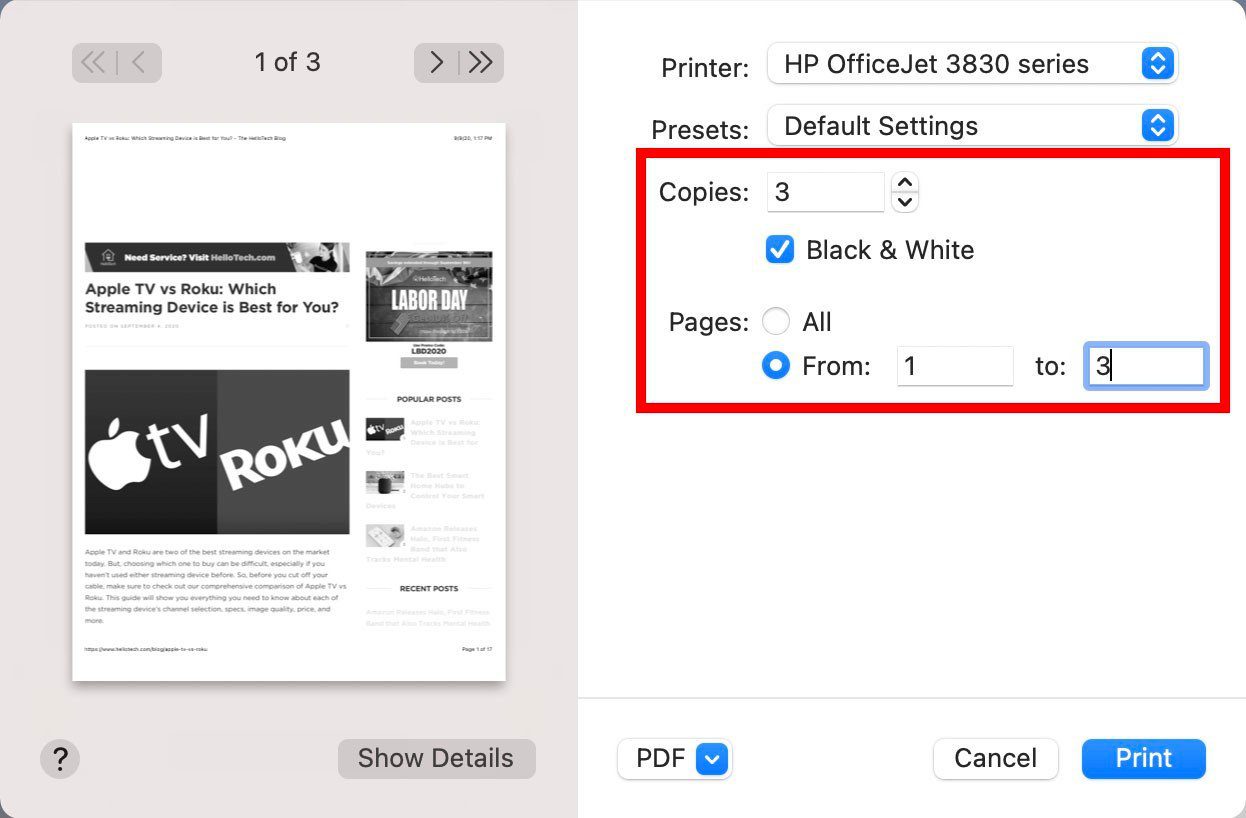 how to print downloads on mac