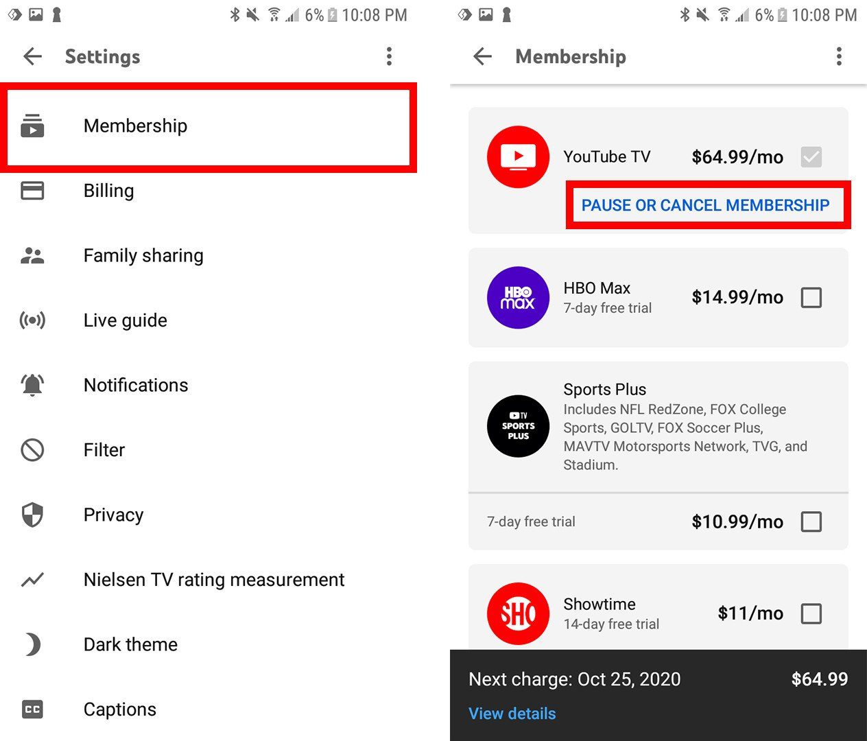 How to Cancel Your YouTube TV Subscription on an Android