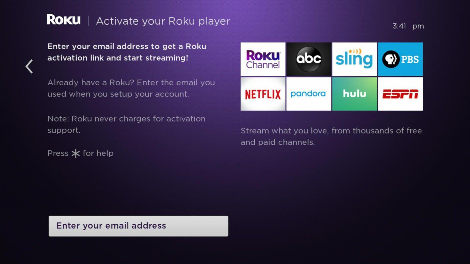 How do I activate my streaming device and sign in to my TV