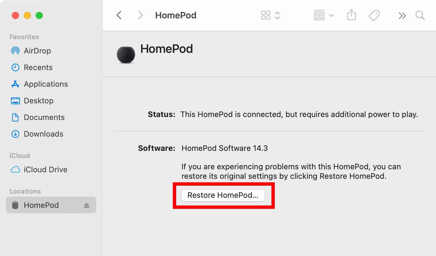 How to Reset Your HomePod Mini With a Mac