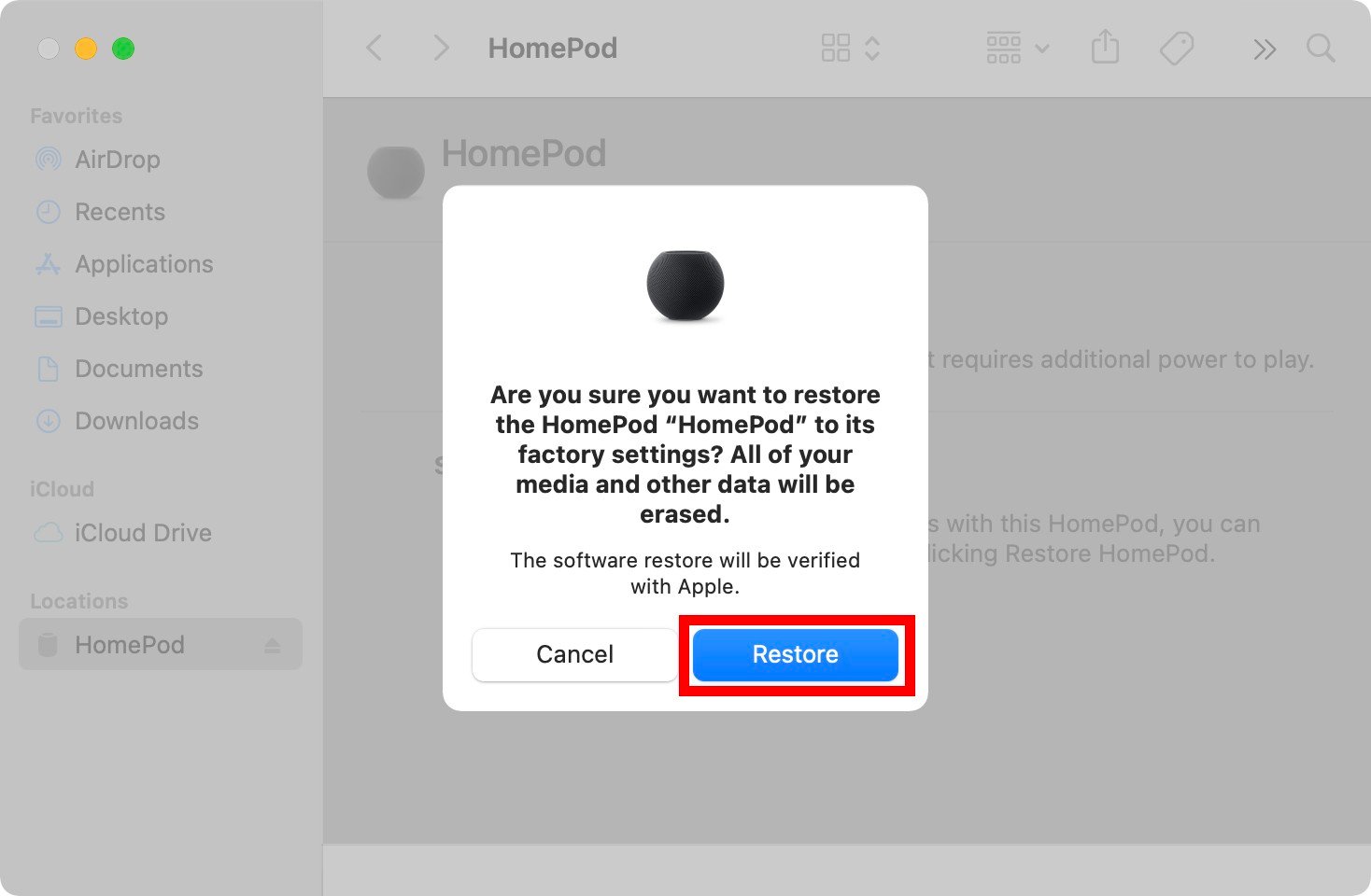 How to Reset Your HomePod Mini With a Mac