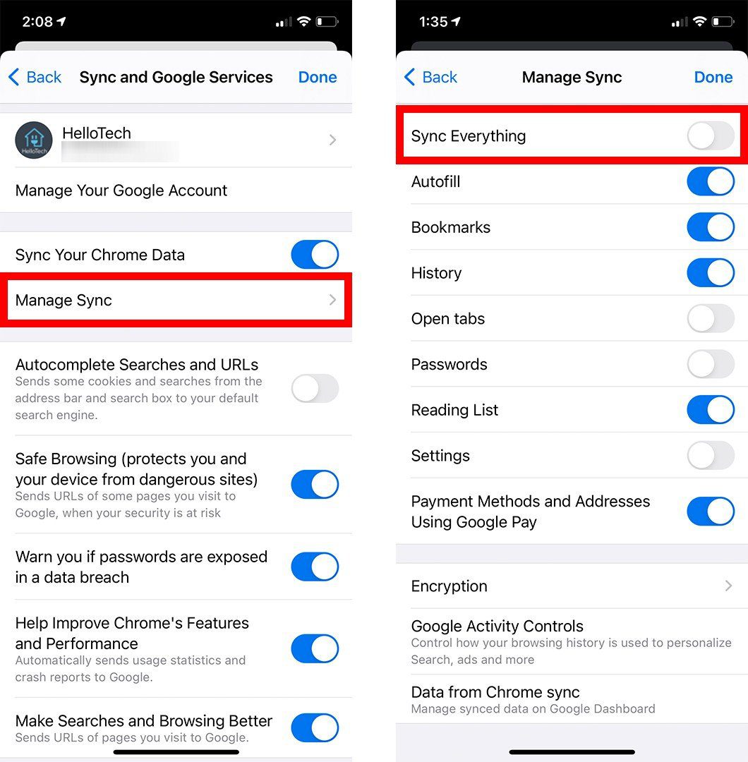 How to Turn on Chrome Sync on an iPhone or Android Device