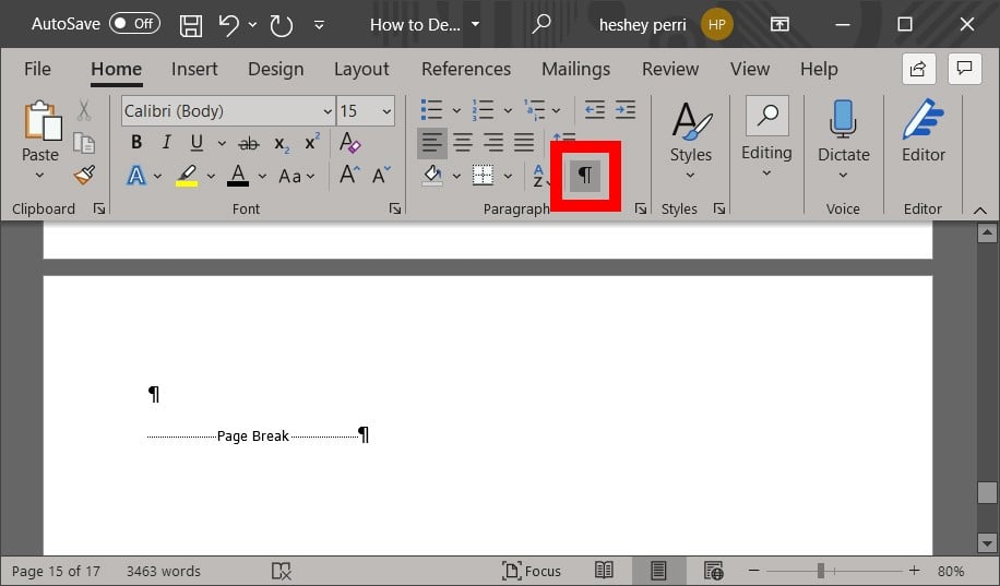How to Delete a Blank Page in Word on a Windows 10 PC
