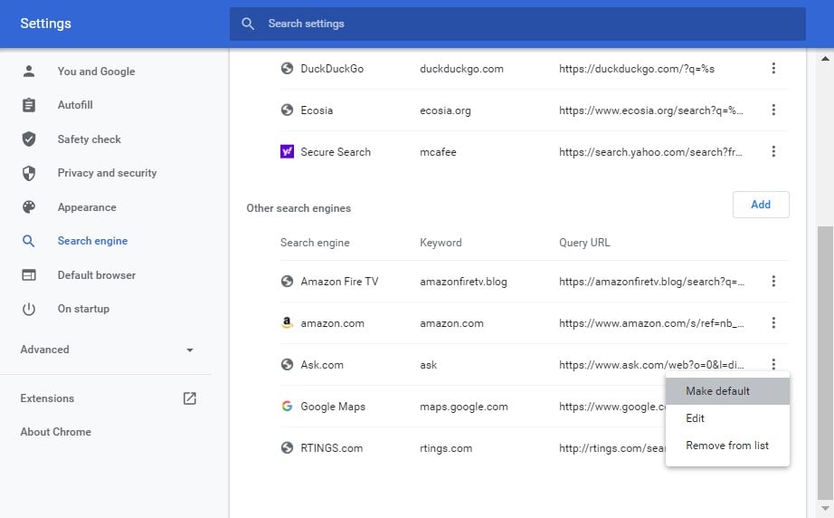 How to Change the Default Search Engine in Chrome 