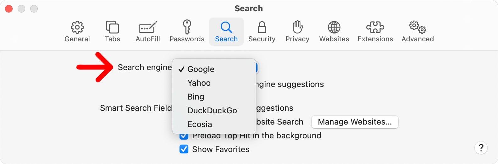 duckduckgo safari default engine