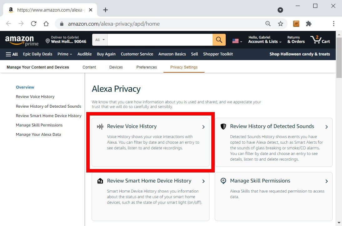 How to Erase Alexa Recordings Via Browser