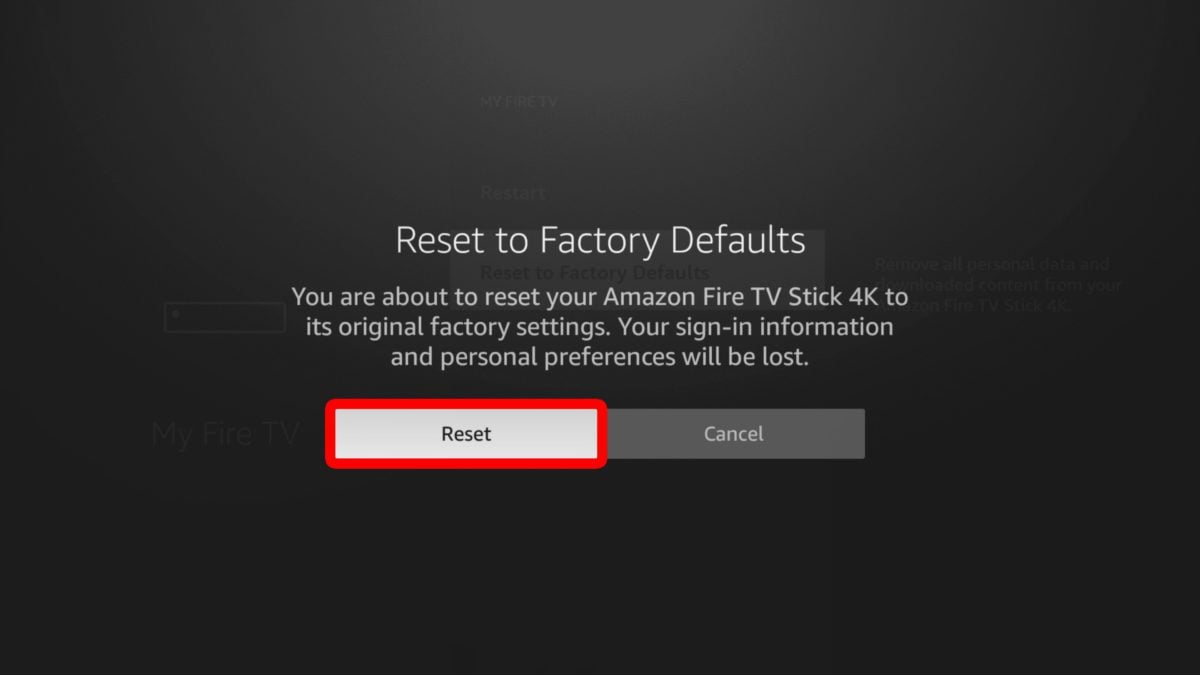 How to Reset an Amazon Fire TV Stick