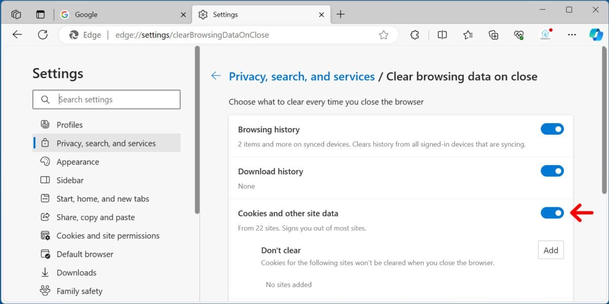 How to Clear Cookies in Microsoft Edge 