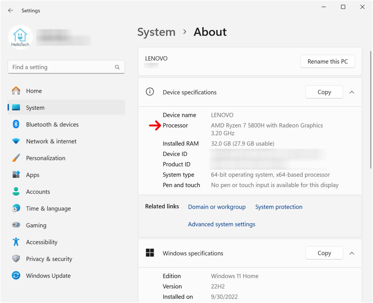 How To Check Your CPU in Windows 11