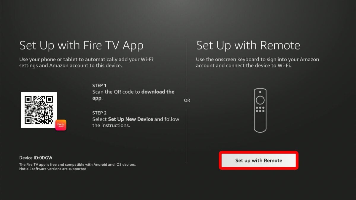 how to set up fire stick