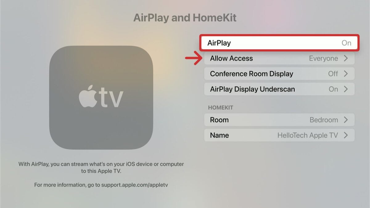 How to Enable AirPlay on Apple TV