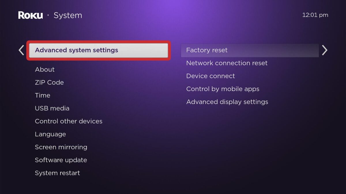 How to Reset Roku to Factory Settings