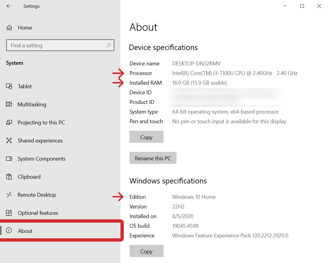 How to Quickly Check Your Specs in Windows 10